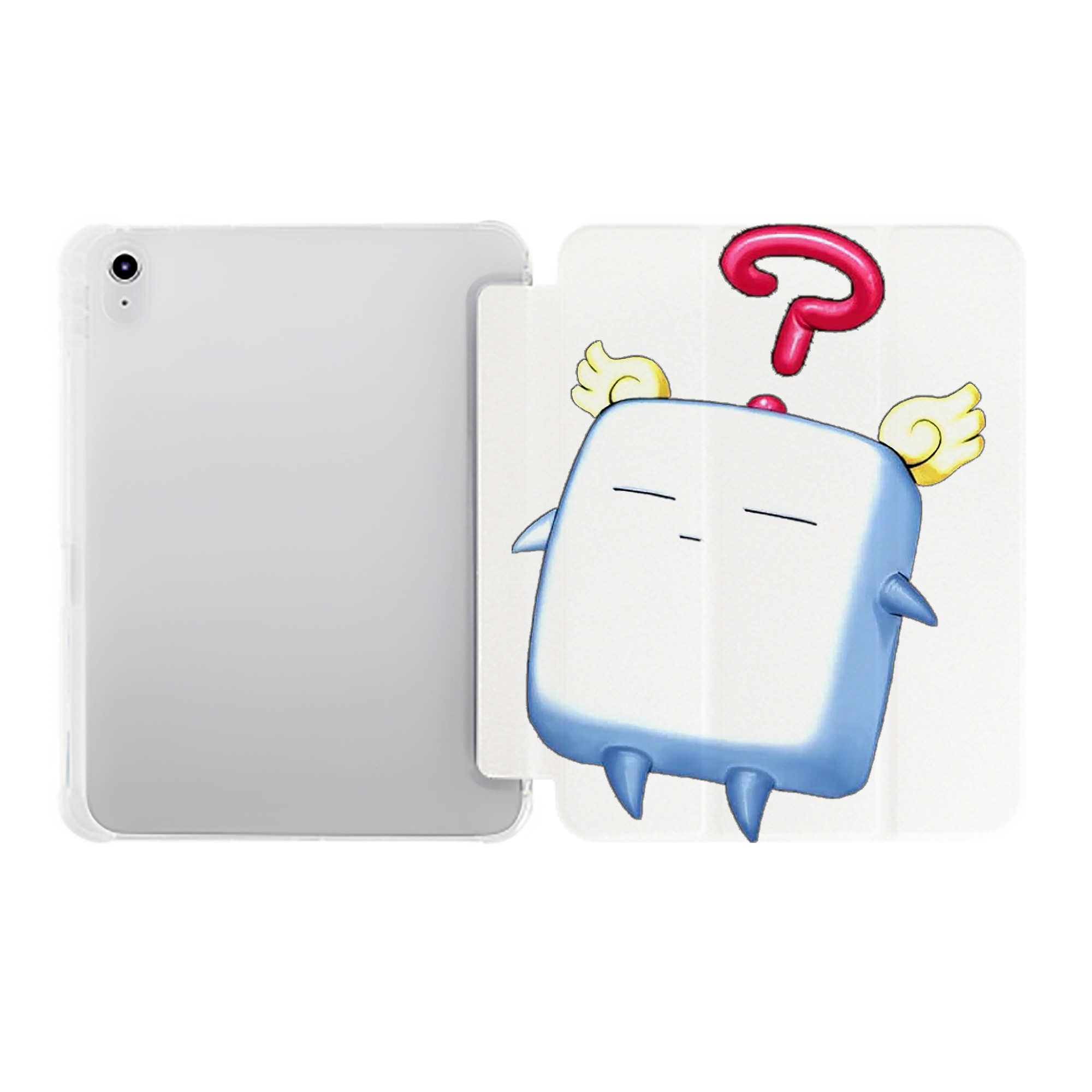 （画像用） 遊☆戯☆王 Yu-Gi-Oh! IPad ケース ペン収納付き 三つ折りスタンド PUレザー×シリコン 対応機種9.5/10.5/10.9インチ